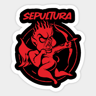 cupid red sepultura Sticker